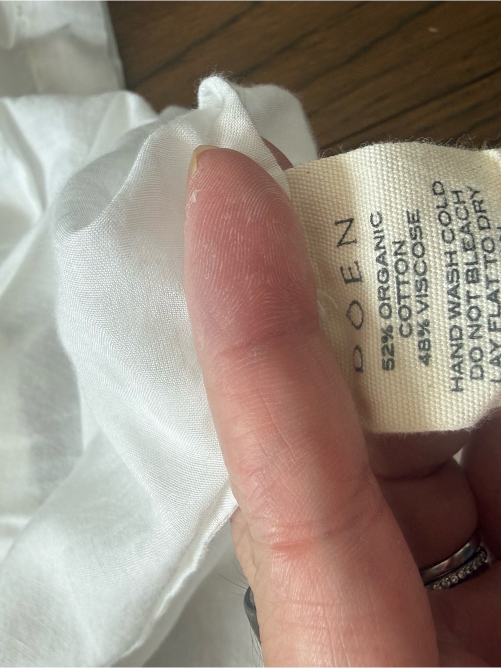 Doen White Kids Button-Front Cotton Top - Picture 3 of 4